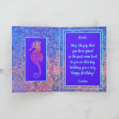 Hübsche Seepferd-Geburtstagskarte Karte (Innenseite)