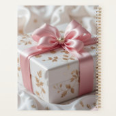 hübsche Seiden-Rosafarbene Geschenkbox Planer (Rückseite)