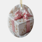 hübsche Seiden-Roségeschenkbox Keramik Ornament (Rechts)