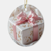 hübsche Seiden-Roségeschenkbox Keramik Ornament (Links)