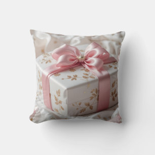 hübsche Seiden-Roségeschenkbox Kissen