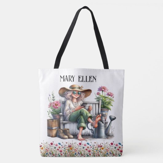 Hübsche Senior Lady - Sehen Sie zurück! Tasche (Vorderseite)