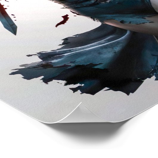 Hübsche Sexy Vampire Warrior Poster Art (Ecke)