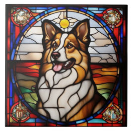 Hübsche Sheltie-Dekorationskeramikfliese Fliese