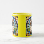 Hübsche Siamkatze Buntglas Tasse (Zentrum)