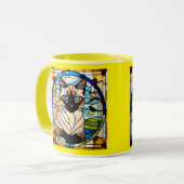Hübsche Siamkatze Buntglas Tasse (Vorderseite Links)