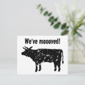 Hübsche, sich bewegende Postkarten mit Kuh-Silhoue (Stehend Vorderseite)