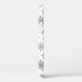 Hübsche Silberschneeflocken auf Winterweiß Case-Mate iPhone Hülle (Rückseite / Rechts)