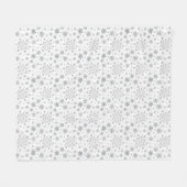 Hübsche Silberschneeflocken auf Winterweiß Fleecedecke (Vorderseite (Horizontal))