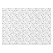 Hübsche Silberschneeflocken auf Winterweiß Tischdecke (Vorderseite (Horizontal))