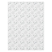 Hübsche Silberschneeflocken auf Winterweiß Tischdecke (Vorderseite)