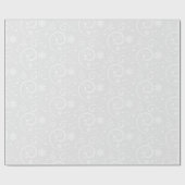 Hübsche Silberschneeflocken Geschenkpapier (Flach)