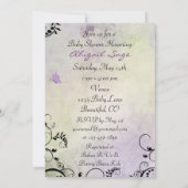 Hübsche Silhouette Butterfly Baby Dusche laden ein Einladung (Rückseite)