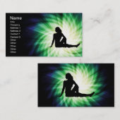 Hübsche Silhouette der Frau Visitenkarte (Vorne/Hinten)