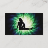 Hübsche Silhouette der Frau Visitenkarte (Rückseite)