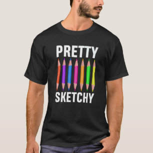 Hübsche Sketchy Pencils Colored Artists 1 T-Shirt