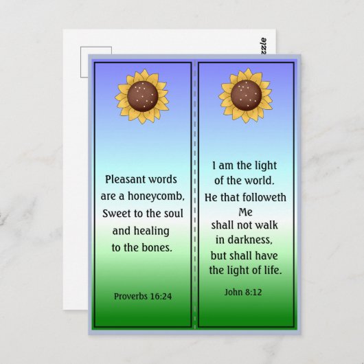 Hübsche Skripte Lesezeichen Postkarte (Vorne/Hinten)