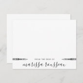 Hübsche Skriptsignatur Vintager Stift Mitteilungskarte (Vorne/Hinten)