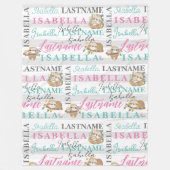 Hübsche Slotdecke mit Namen und Streifen Fleecedecke (Vorderseite)