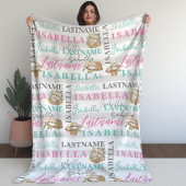 Hübsche Slotdecke mit Namen und Streifen Fleecedecke