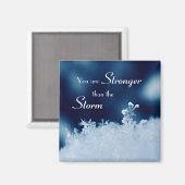 Hübsche Snowflake Affirmation 2 Zoll Square Magnet (Vorderseite/Rückseite)