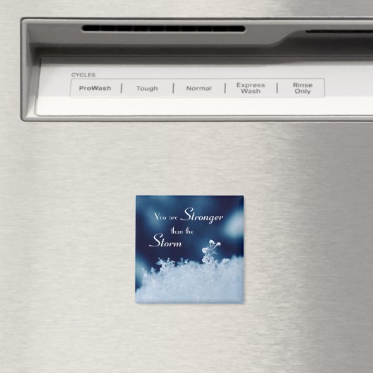 Hübsche Snowflake Affirmation 2 Zoll Square Magnet (In Situ (Geschirrspüler))