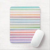 Hübsche Soft Stripes farbiges Wasserfarbmuster Mousepad (Mit Mouse)