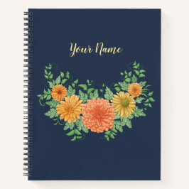 Hübsche Sommer-Blume lächeln Notizblock