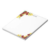 Hübsche Sommer-Blume Notepad IHRER TEXT Notizblock (Rotiert)