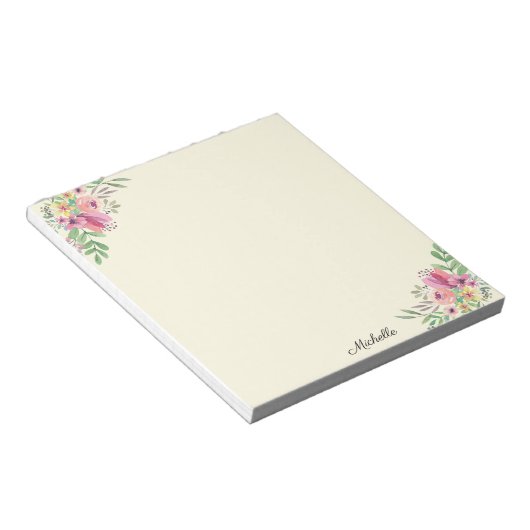 Hübsche Sommer-Blume Notepad IHRER TEXT Notizblock (angewinkelt)