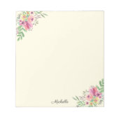 Hübsche Sommer-Blume Notepad IHRER TEXT Notizblock (Vorderseite)