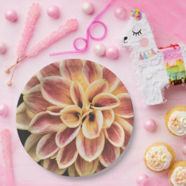 Hübsche Sommer Dahlia Blume (Schöne Blumenkunst) Pappteller