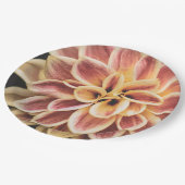 Hübsche Sommer Dahlia Blume (Schöne Blumenkunst) Pappteller (Schrägansicht)