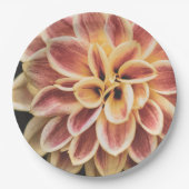 Hübsche Sommer Dahlia Blume (Schöne Blumenkunst) Pappteller (Vorderseite)