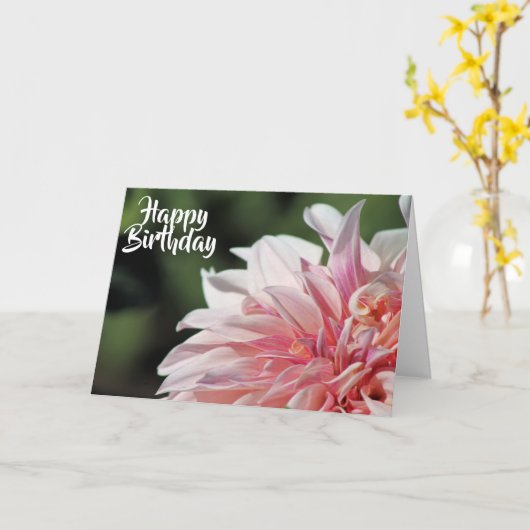 Hübsche Sommer-Dahlie-Gruß-Karte Karte (Gelbe Blume)