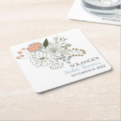 Hübsche Sommerfloralen in Rosa Rechteckiger Pappuntersetzer (angewinkelt)