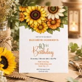 Hübsche Sonnenblume 40. Geburtstag Einladung
