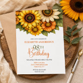 Hübsche Sonnenblume 98. Geburtstag Einladung