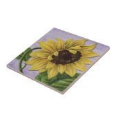 Hübsche Sonnenblume auf Blatt-Musik Fliese (Seite)