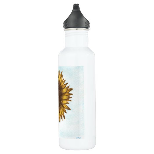 Hübsche Sonnenblume Edelstahlflasche (Rechts)