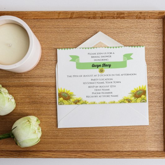 Hübsche Sonnenblume Einladung