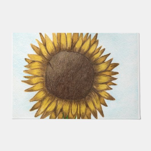 Hübsche Sonnenblume Fußmatte (Vorderseite)