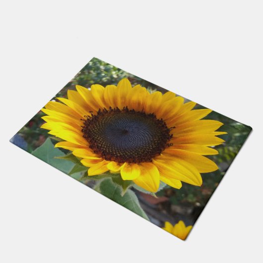 Hübsche Sonnenblume Fußmatte (Schrägansicht)