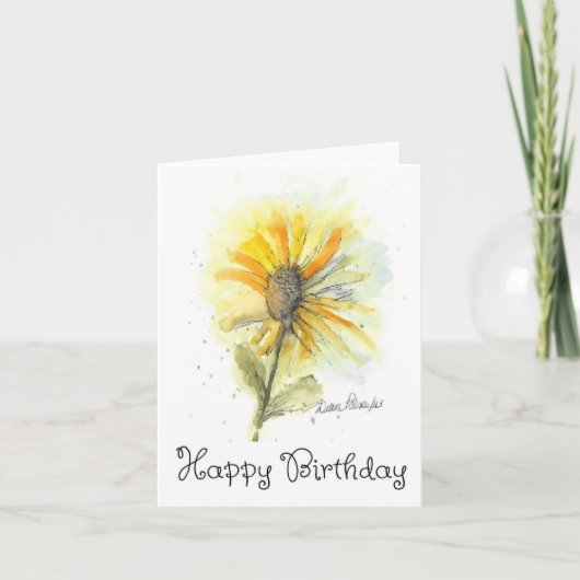 Hübsche Sonnenblume Geburtstagskarte Karte (Vorderseite)