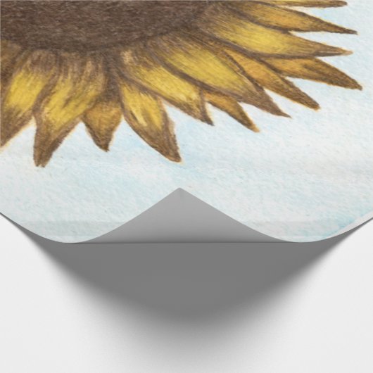 Hübsche Sonnenblume Geschenkpapier (Ecke)