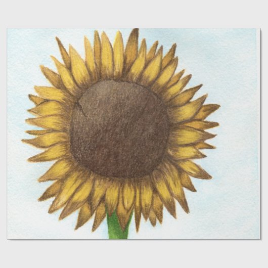 Hübsche Sonnenblume Geschenkpapier (Flach)