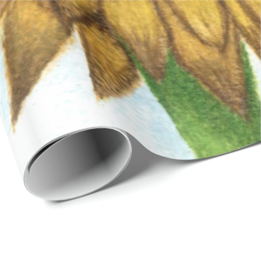 Hübsche Sonnenblume Geschenkpapier (Rolleneckpunkt)