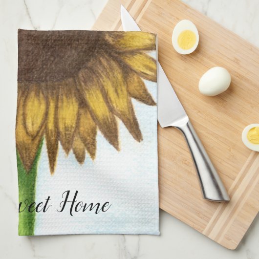 Hübsche Sonnenblume Geschirrtuch (Viertel Falte)