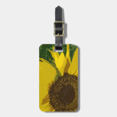 Hübsche Sonnenblume Hellgelbe Petalen Blume Gepäckanhänger (Vorderseite vertikal)