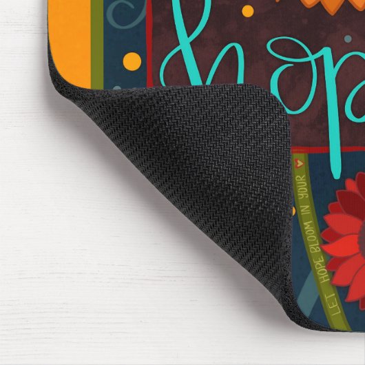 Hübsche Sonnenblume Inspiriere Hoffnung Mousepad (Ecke)